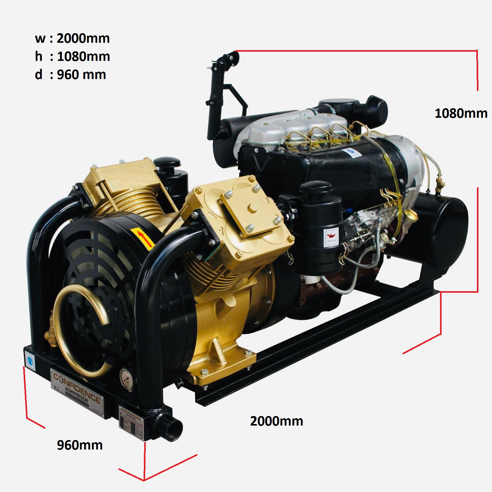 Compressor de confiança Silobas Compressor de ar BNB102-D Diesel