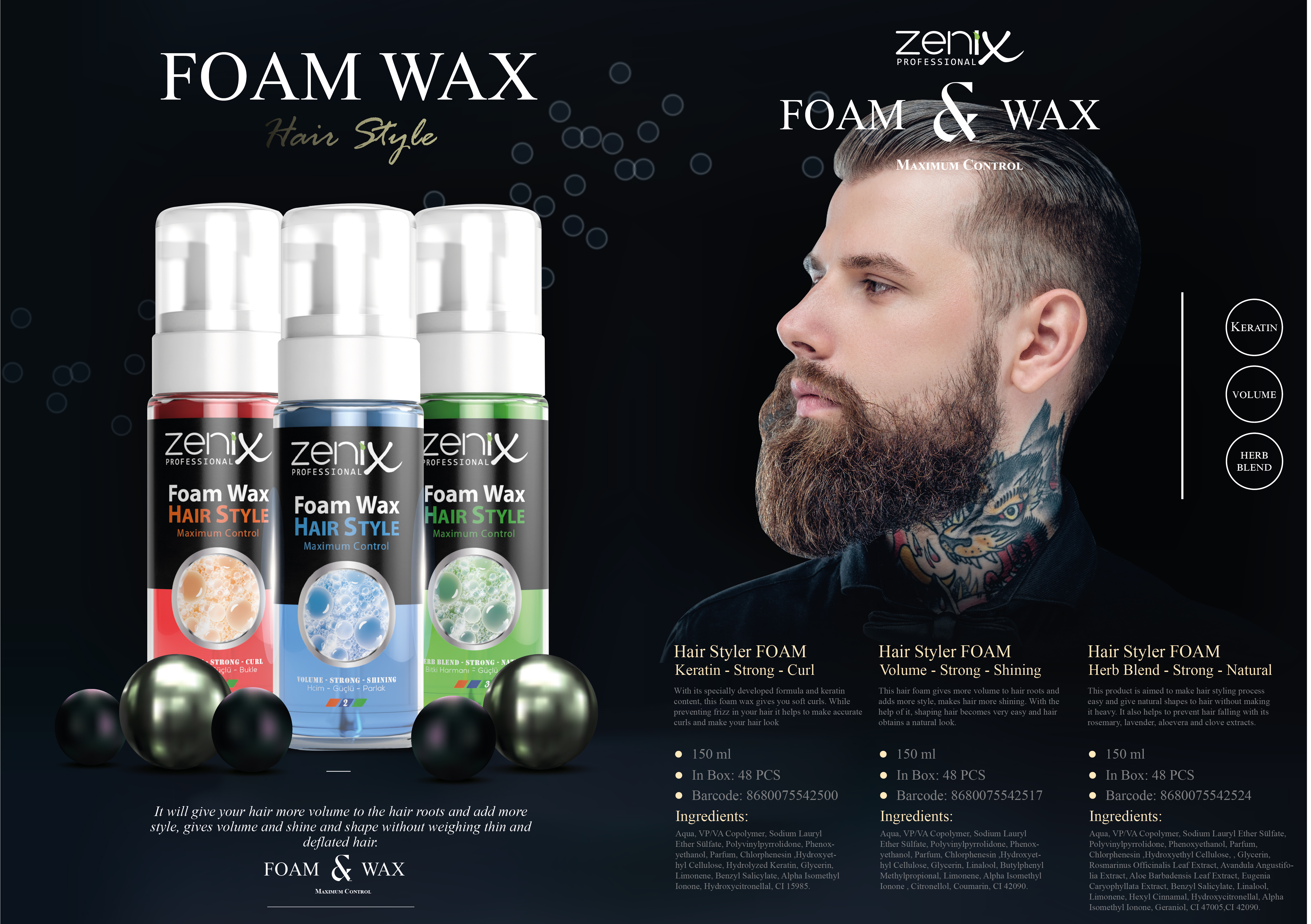 Zenix Hair Foam Wax  