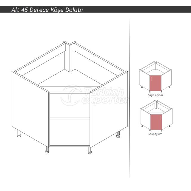 Gabinete de canto de base (45 graus)