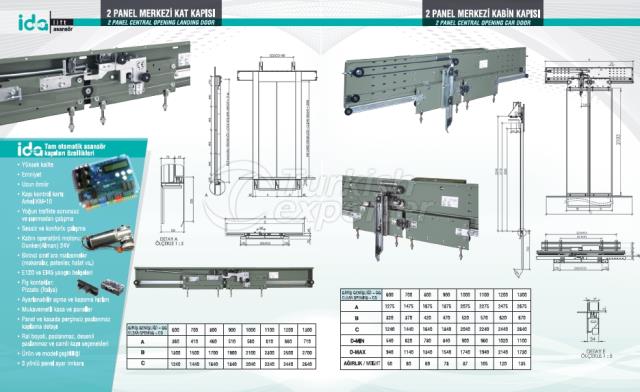 2 Panel Central Landing Door