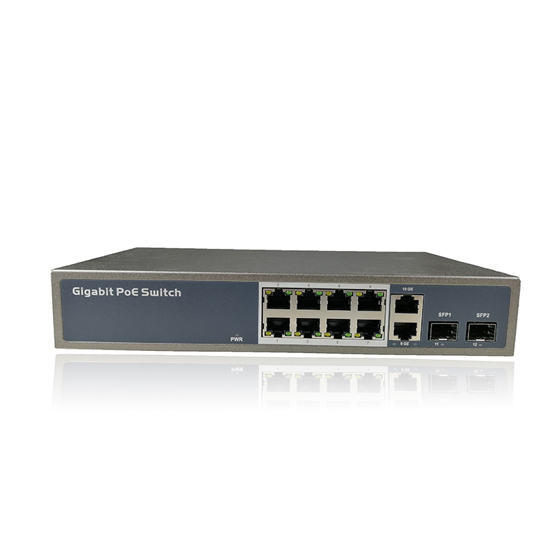 GPSE1082 12-port Gigabit 8-port POE switch standard IEEE802.3AT/AF built-in 150W power supply