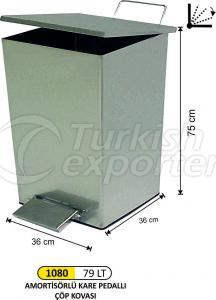 1080 79 Lt Square Shape Slow Close Pedal Bin