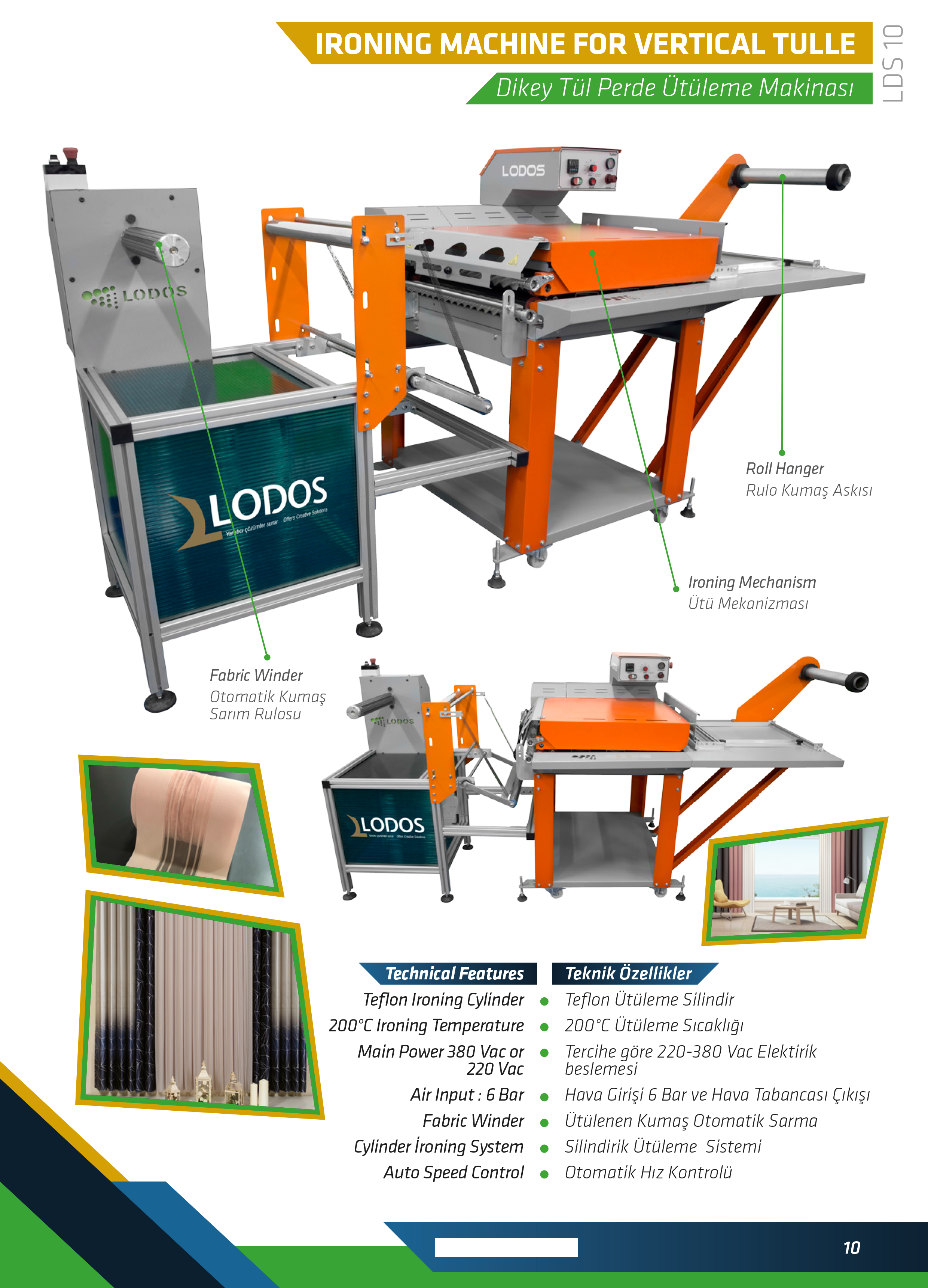 IRONING MACHINE FOR VERTICAL TULLE
