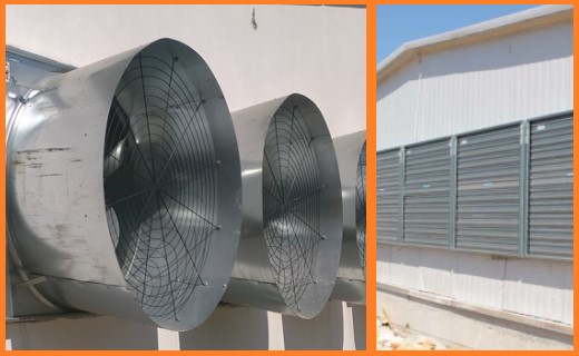 Sistemas de ventilação para aviários e estufas