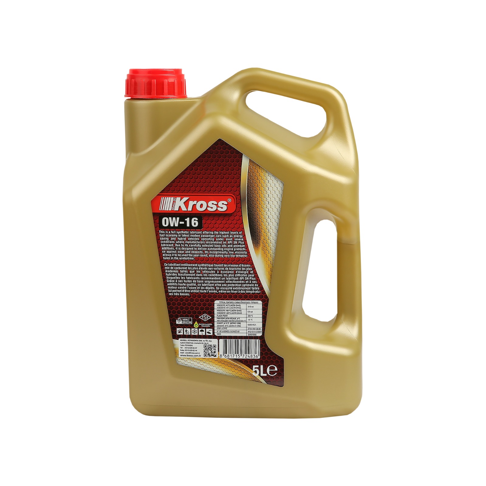 KROSS 0W-16 FULL SYNTHETIC MOTOR OIL