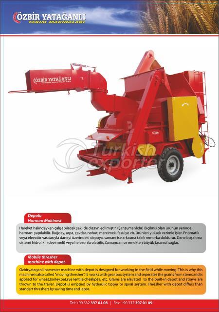 Mobile Thresher Machine With Depot