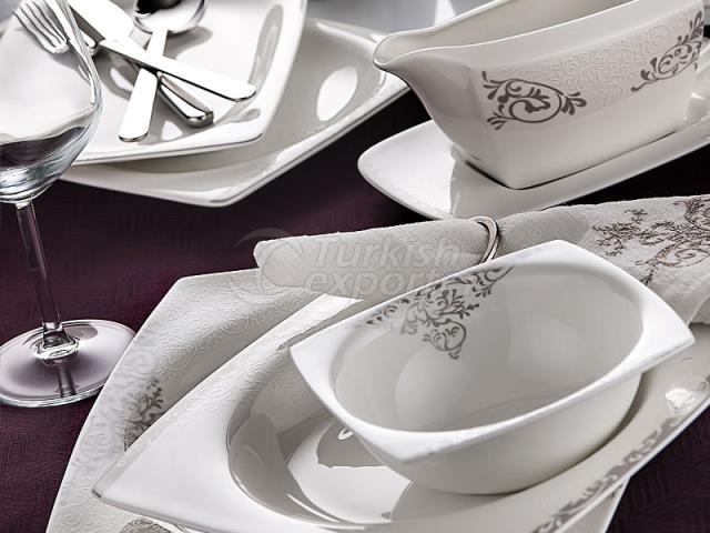 80 Pieces Square Dinner Set -1060 MEGGY