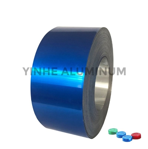 8011, lacquered aluminum foil for flip off seal, green , blue colour