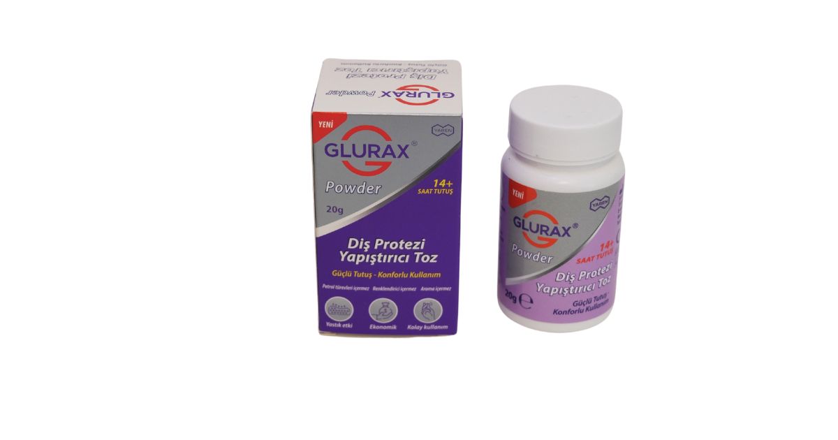 Adhesive powder for dentures