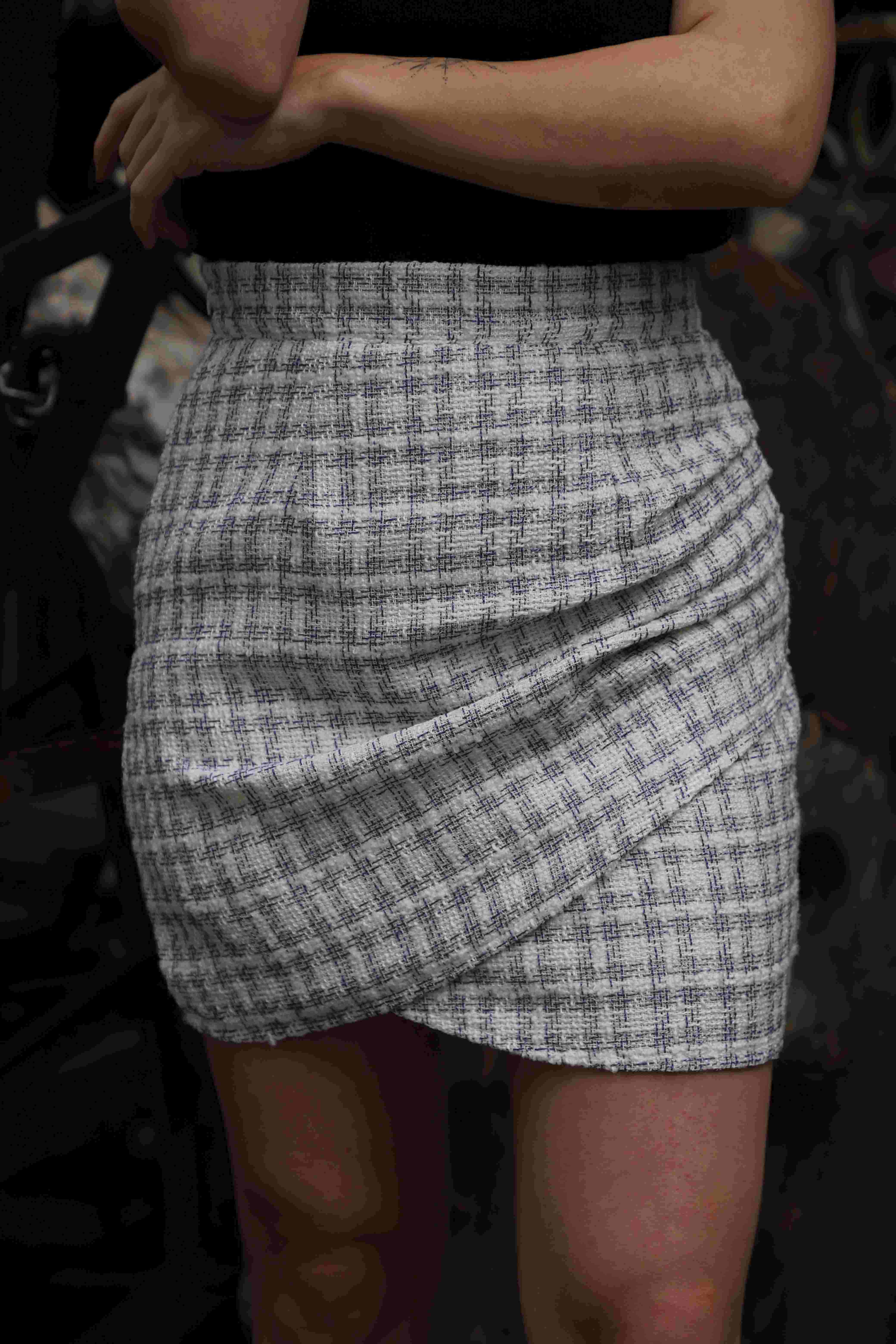 Mini-jupe drapée