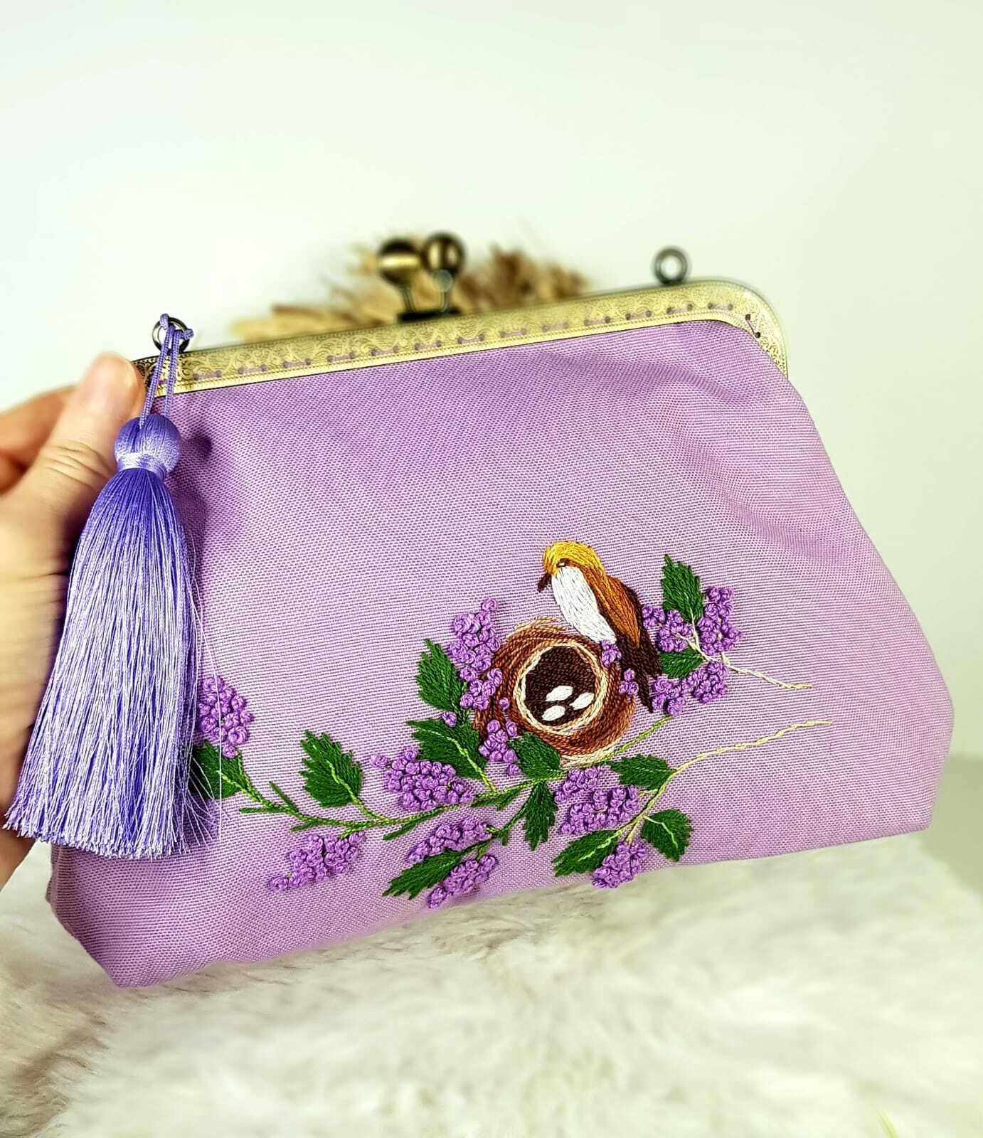 Lilac Clutch Purse