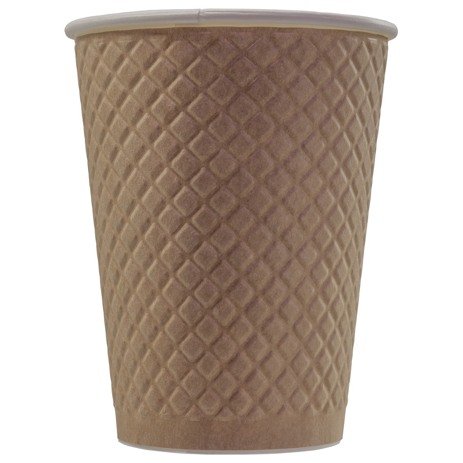 Disposable embossed double wall paper cup