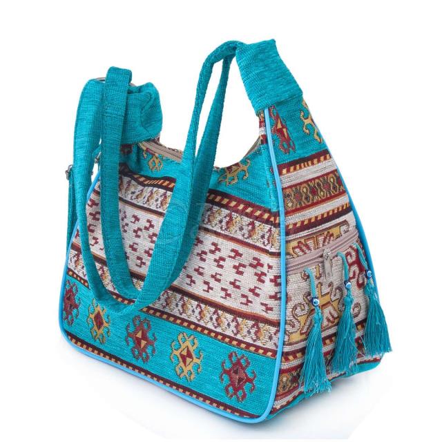 kilim tassel bag