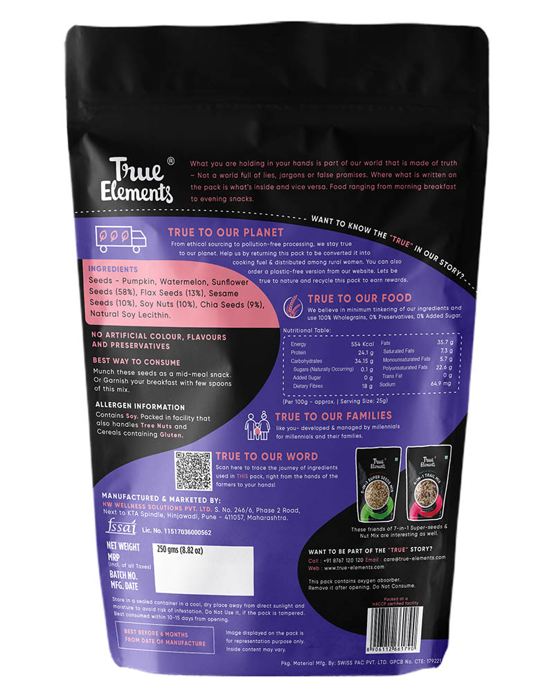 True Elements 7-in-1 Super Seeds And Nut Mix 250gm